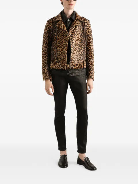 Dolce & Gabbana leopard-print zipped jacket