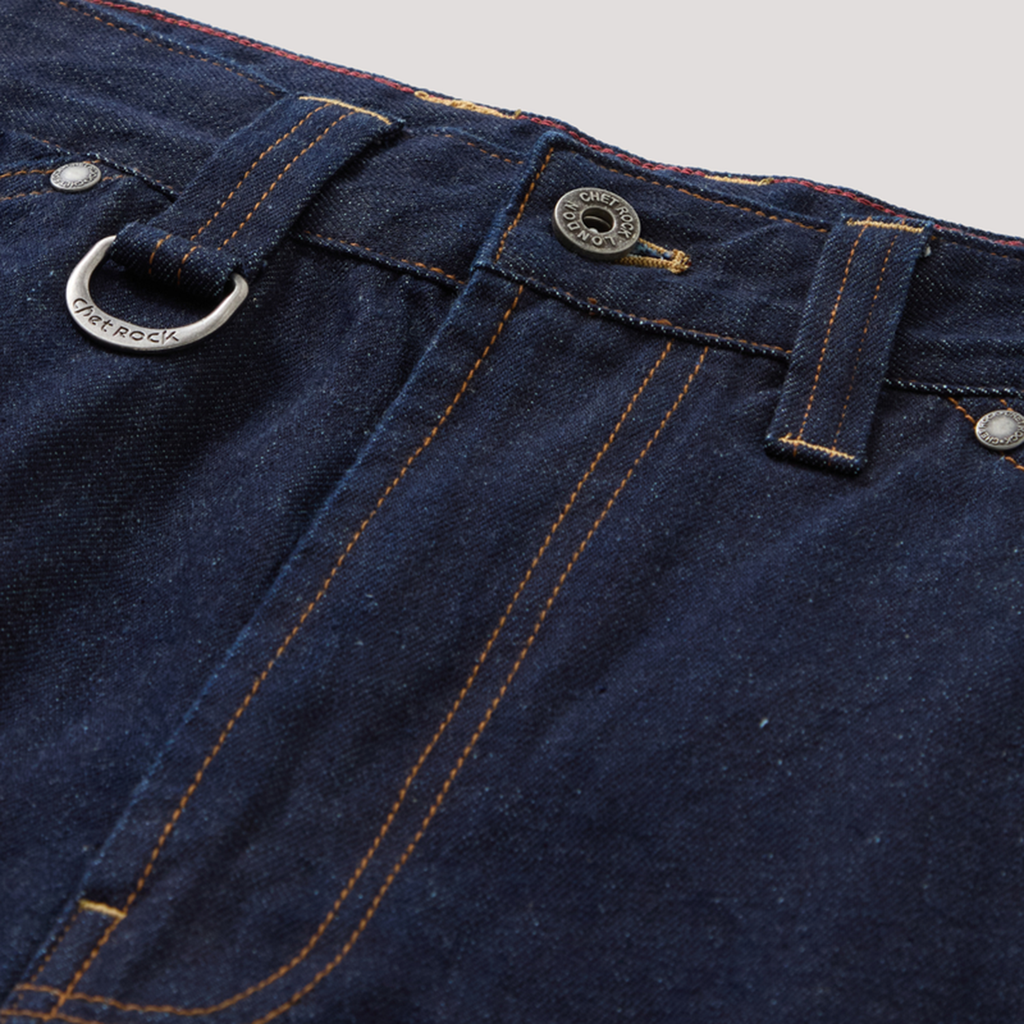 Chet Rock Pagoria Jorts: Blue Rinse Wash