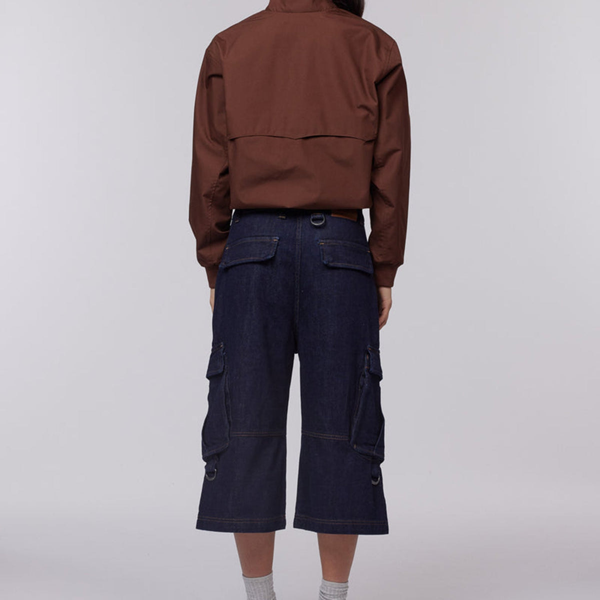 Chet Rock Pagoria Jorts: Blue Rinse Wash